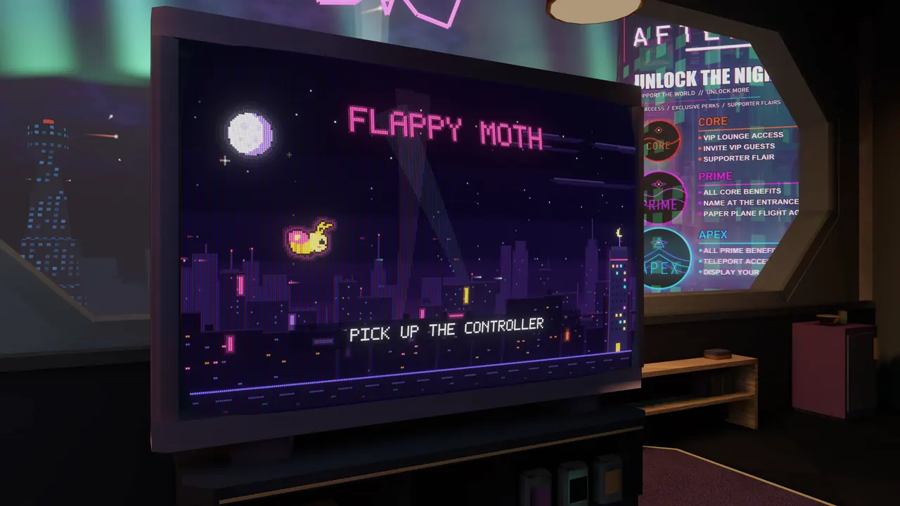 Flappy Moth on the arcade TV